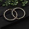 Beaded Hoop Earrings X-EJEW-JE03830-04-2