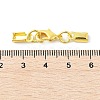 Rack Plating Brass Lobster Claw Clasps with Clip Ends KK-E719-60G-3