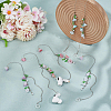 25Pcs 5 Style Brass Chain & Acrylic Headphone Decoration HJEW-CO00001-5