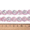 Electroplate Transparent Glass Beads Strands EGLA-N055-01E-4
