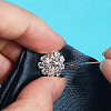 10Pcs Alloy Rhinestone Shank Button for Garment Accessories BUTT-GF0001-29-6