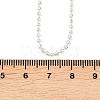 2MM Brass Ball Chain Necklaces for Men Women NJEW-L012-04S-5