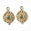 PVD Vacuum Plating 201 Stainless Steel Natural Turquoise Pendants STAS-C064-VC868-3