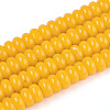 Opaque Solid Color Glass Beads Strands GLAA-ZX008-6mm-18K-1