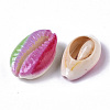Printed Natural Cowrie Shell Beads SSHEL-R047-01-A09-3