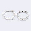 925 Sterling Silver Bead Frames STER-F036-12S-11x10-2