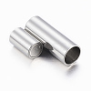 Tarnish Resistant Smooth 304 Stainless Steel Magnetic Clasps with Glue-in Ends X-STAS-H402-21P-4mm-2