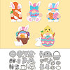 Easter Theme Carbon Steel Cutting Dies Stencils DIY-WH0309-1636-1