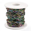 Ion Plating(IP) 304 Stainless Steel Paperclip Chains CHS-O010-03MC-2