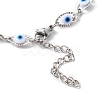 Evil Eye Plastic Link Chain Necklace NJEW-H169-03P-01-3
