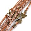 PU Leather Multi-strand Bracelet MAND-PW0001-40B-5