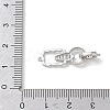 925 Sterling Silver Micro Pave Clear Cubic Zirconia Fold Over Clasps SE-CBAF1B0-02P-2