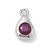 Brass Micro Pave Cubic Zirconia Charms KK-G548-20P-2