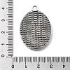 Tibetan Style Alloy Pendant Cabochon Settings X-TIBEP-N003-37AS-4