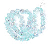 Electroplate Transparent Glass Beads Strands EGLA-N055-01A-2