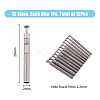 SUPERFINDINGS 12Pcs 12 Style 304 Stainless Steel 360 Degree Rotating Fishing Rod Tips FIND-FH0006-86-2