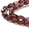 Electroplate Glass Beads Strands EGLA-R008-6x4mm-5-3