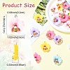 30Pcs 6 Colors Opaque Resin Pendants RESI-YW0006-11-3