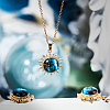 6Pcs Brass Micro Pave Clear Cubic Zirconia Pendants KK-BBC0010-32-4