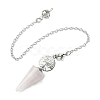 Natural Rose Quartz Cone Dowsing Pendulum Big Pendants G-C114-02P-19-2