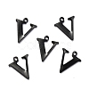 304 Stainless Steel Alphabet Charms STAS-H122-V-EB-2