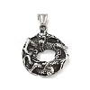 304 Stainless Steel Pendants STAS-M336-02D-AS-1