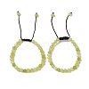 6mm Round Natural Lemon Jade Braided Bead Bracelets BJEW-C067-01A-02-1