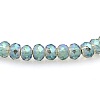 Full Rainbow Plated Faceted Rondelle  Glass Beads Strands GLAA-A024A-FR05-1