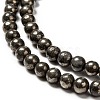 Natural Pyrite Beads Strands G-L031-4mm-01-3