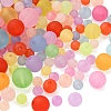 80G 4 Styles Transparent Acrylic Ball Beads FACR-FS0001-02-4