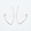 Brass Earring Hooks KK-K197-60RG-2