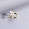 Natural Freshwater Pearl with Natural Shell Cuff Rings WGACE42-03-1