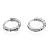 Tarnish Resistant 304 Stainless Steel Hoop Earrings Findings STAS-N092-189-1