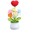 1Pc Hand Knitted Potted Plants Crochet Flower DJEW-SC0001-15D-1