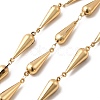 304 Stainless Steel Teardrop Link Chains STAS-L306-04G-1