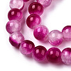 Crackle Baking Paint Imitation Jade Glass Beads Strands X1-DGLA-T003-8mm-12-2