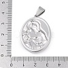 304 Stainless Steel Pendants STAS-M103-01AS-06-3