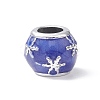 Christmas Theme Alloy Enamel European Beads MPDL-Q213-22P-3