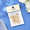 SHEGRACE Brass Ribbon Crimp Ends XGR0062G-57G-6
