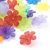 Mixed Color Transparent Frosted Acrylic Flower Beads X-PAF154Y-1