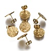Ion Plating(IP) 304 Stainless Steel Stud Earring Findings STAS-I157-11B-G-1