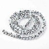 Electroplate Opaque Glass Beads Strands EGLA-A034-P6mm-M15-2