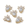 Brass Micro Pave Cubic Zirconia Multi-Strand Links KK-E068-VA067-1-3