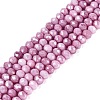 Anti-Tarnish Electroplate Rondelle Glass Beads Strands EGLA-T021-3mm-17-12-1