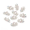 Brass Cubic Zirconia Peg Bails Pendants KK-I698-04P-1