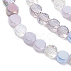 Gradient Color Electroplate Glass Bead Strands X1-GLAA-E042-03A-3
