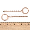Ion Plating(IP) 304 Stainless Steel Split Key Ring Clasps X1-STAS-L226-009A-RG-3
