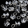 Faceted Transparent Glass Charms GLAA-T024-06M-1