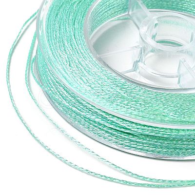 10 Rolls 10 Colors 6-Ply PET Polyester Metallic Thread OCOR-L046-03B-1