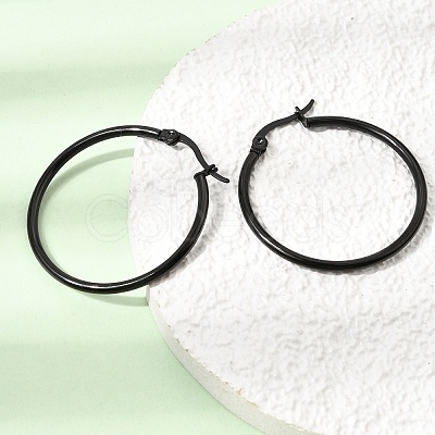 201 Stainless Steel Hoop Earrings SA-CBA4A0D-16EB-B-1